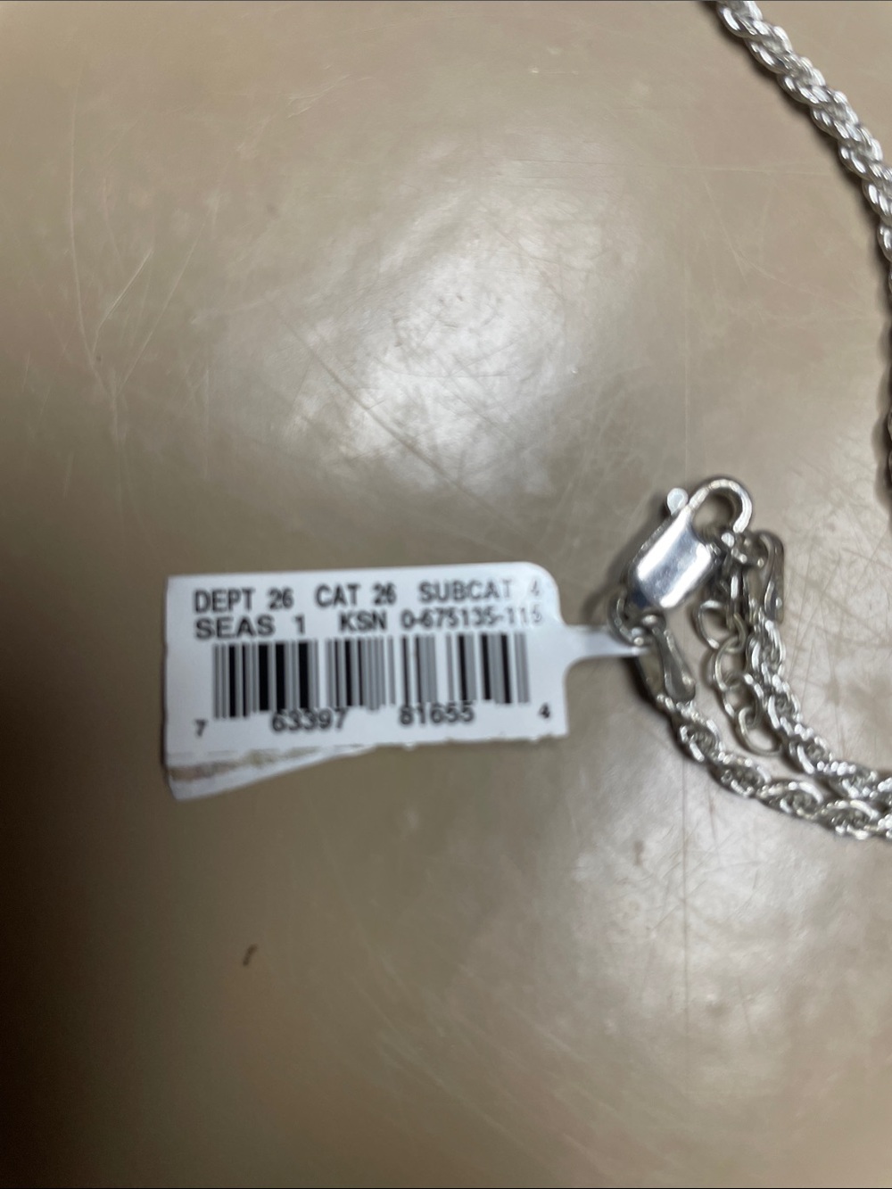 Source Unknown Silver Rope Chain Bracelet - Picture 3 of 3
